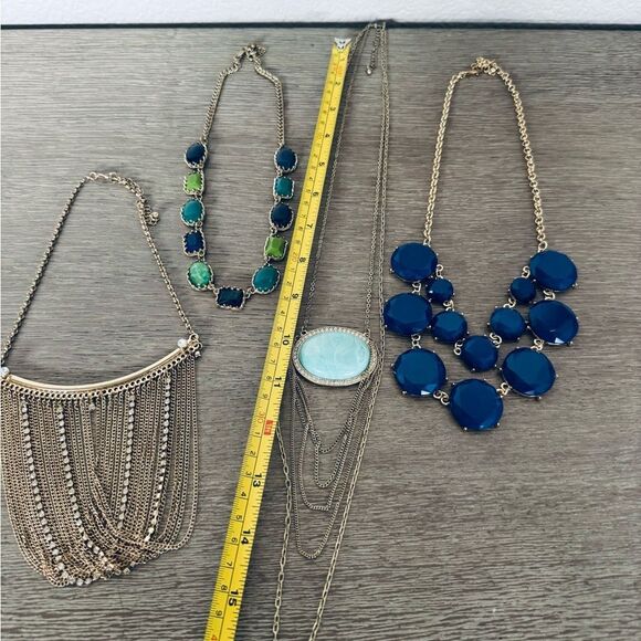 Blue Gold Necklace Bundle Lot Jewelry - Picture 2 of 7
